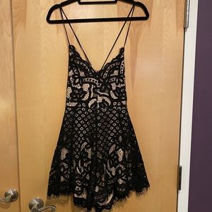 Express Lace Open Back Romper